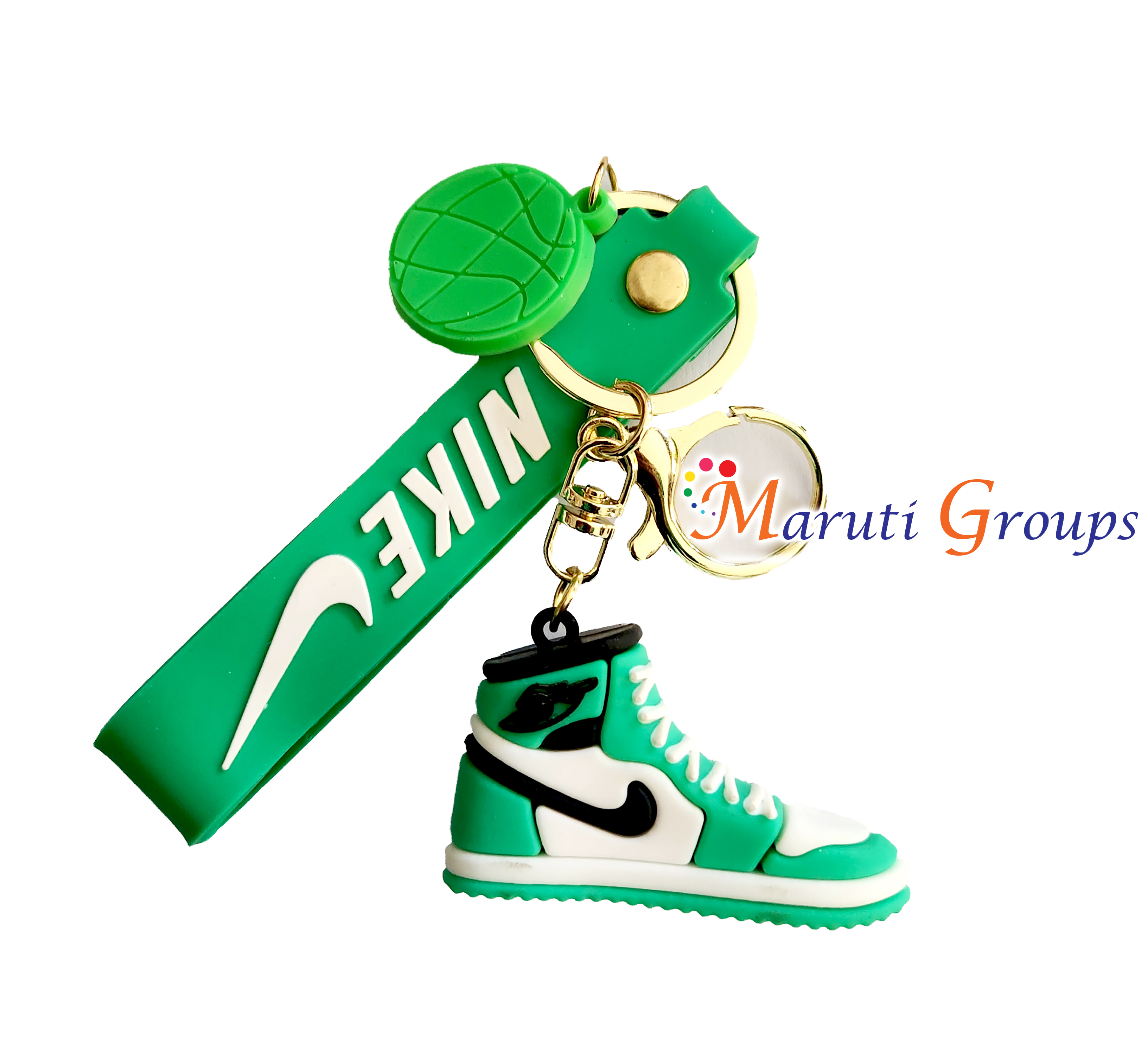 Nike Shoes Ball 3D Keyring - Sneaker Collectible (Green)